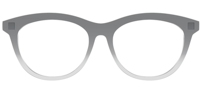 The Charcoal to Light Gray Gradient Crystal - Front Top Thumbnail - Pair Eyewear