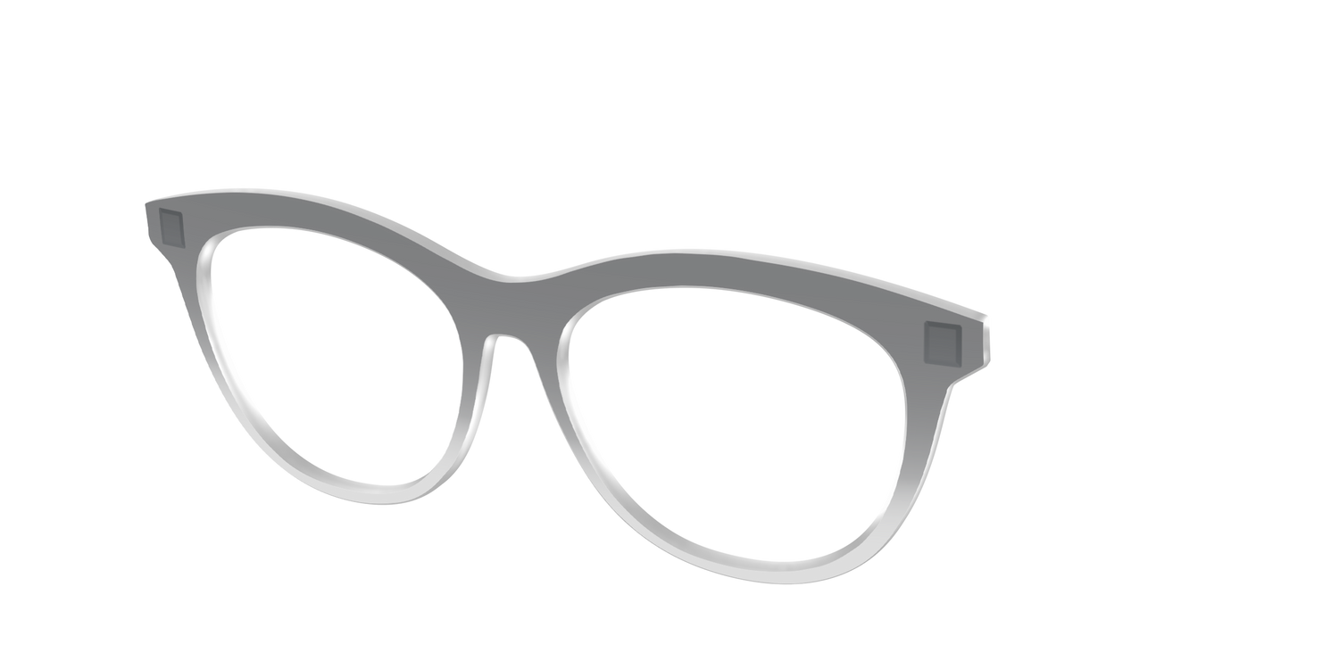 The Charcoal to Light Gray Gradient Crystal - Angle Top Image - Pair Eyewear