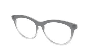 The Charcoal to Light Gray Gradient Crystal - Angle Top Thumbnail - Pair Eyewear