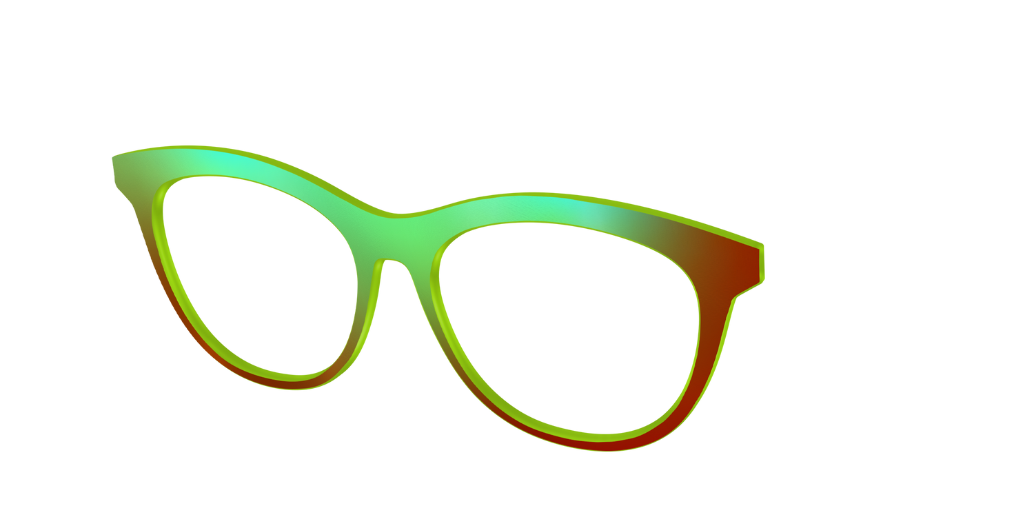 The Chartreuse Ombre - Angle Top Image - Pair Eyewear