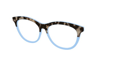 The Denim Tortoise Crystal Split - Angle Top Thumbnail - Pair Eyewear