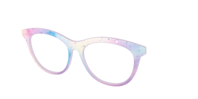 The Dreamy Pastel with Holographic Glitter - Angle Top Thumbnail - Pair Eyewear