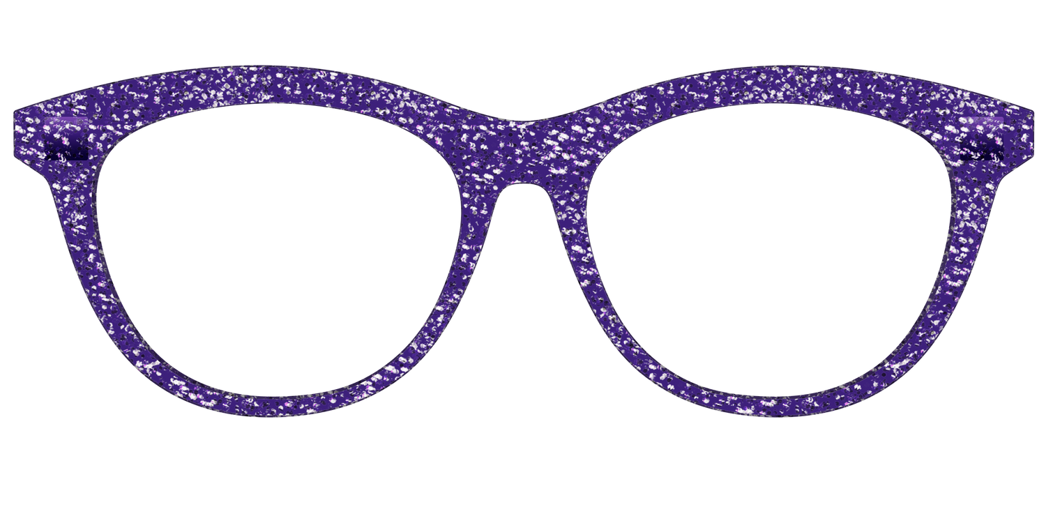 The Electric Purple Sparkle - Front Top Image - Pair Eyewear