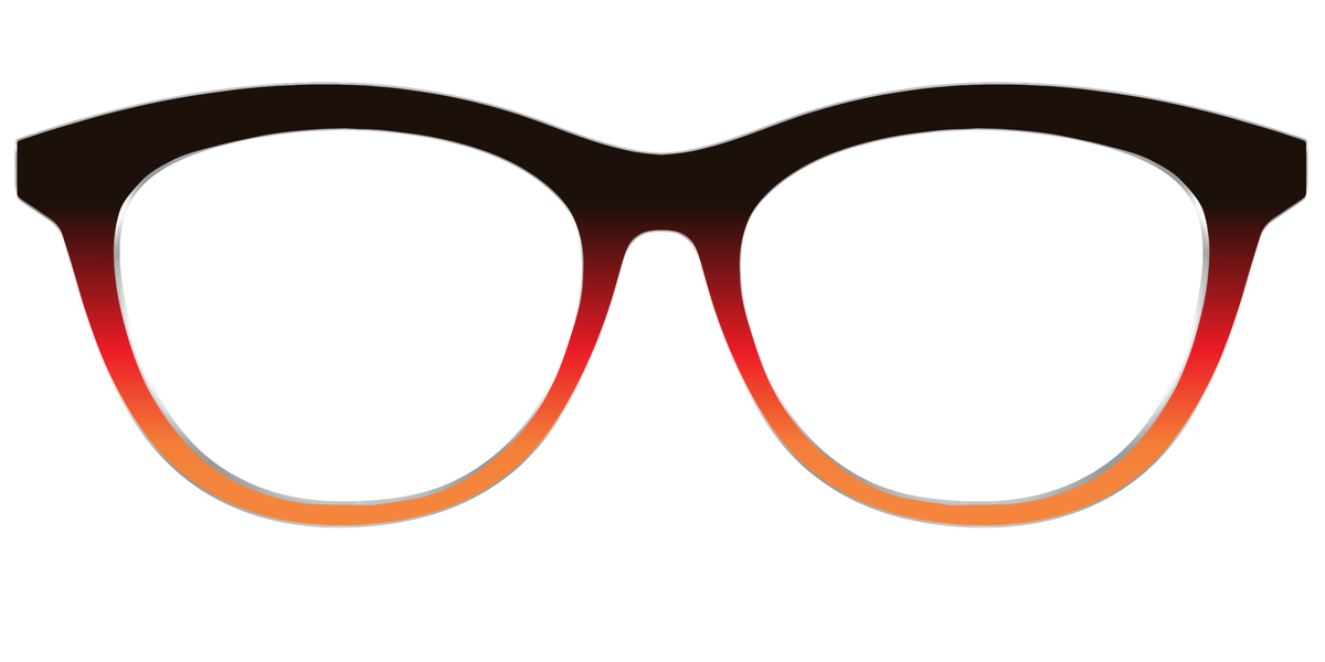 The Espresso to Pumpkin Gradient - Front Top Image - Pair Eyewear