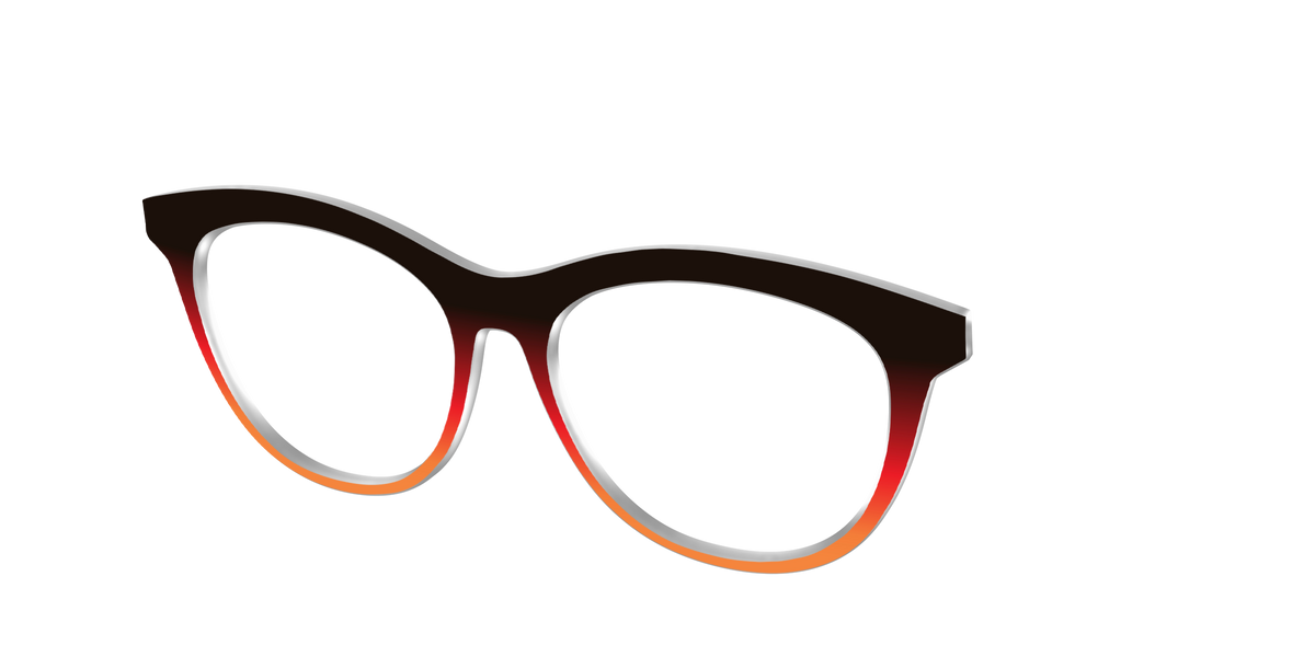 The Espresso to Pumpkin Gradient - Angle Top Image - Pair Eyewear