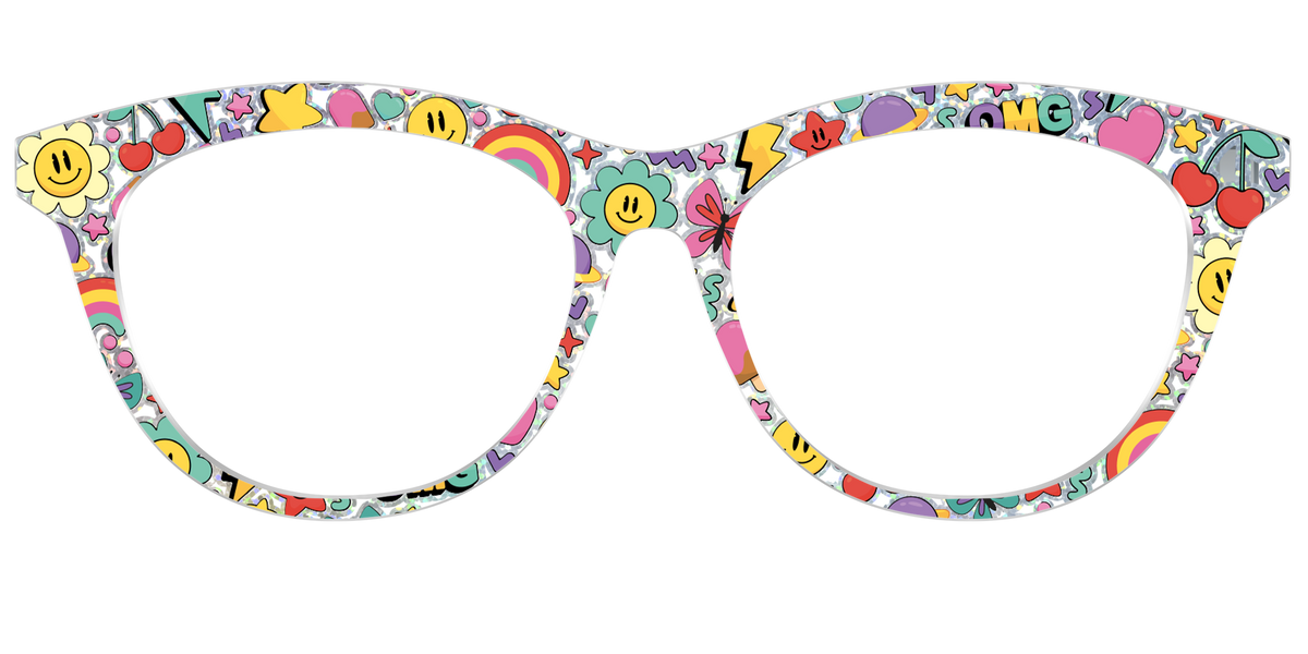 The Funky Foil Stickers - Front Top Image - Pair Eyewear