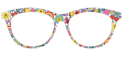 The Funky Foil Stickers - Front Top Thumbnail - Pair Eyewear