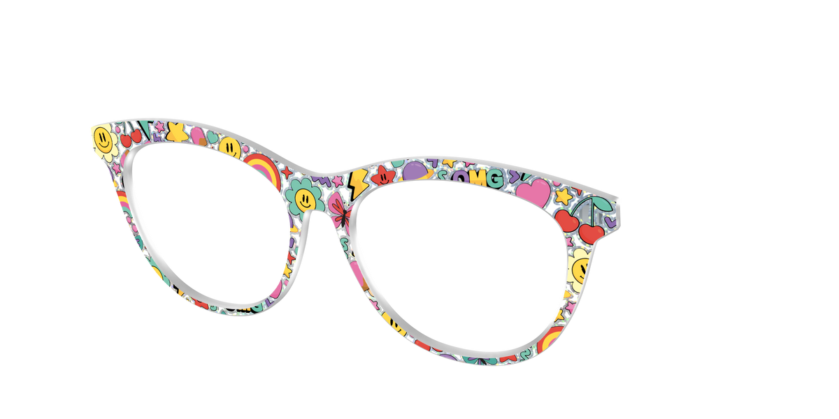 The Funky Foil Stickers - Angle Top Image - Pair Eyewear