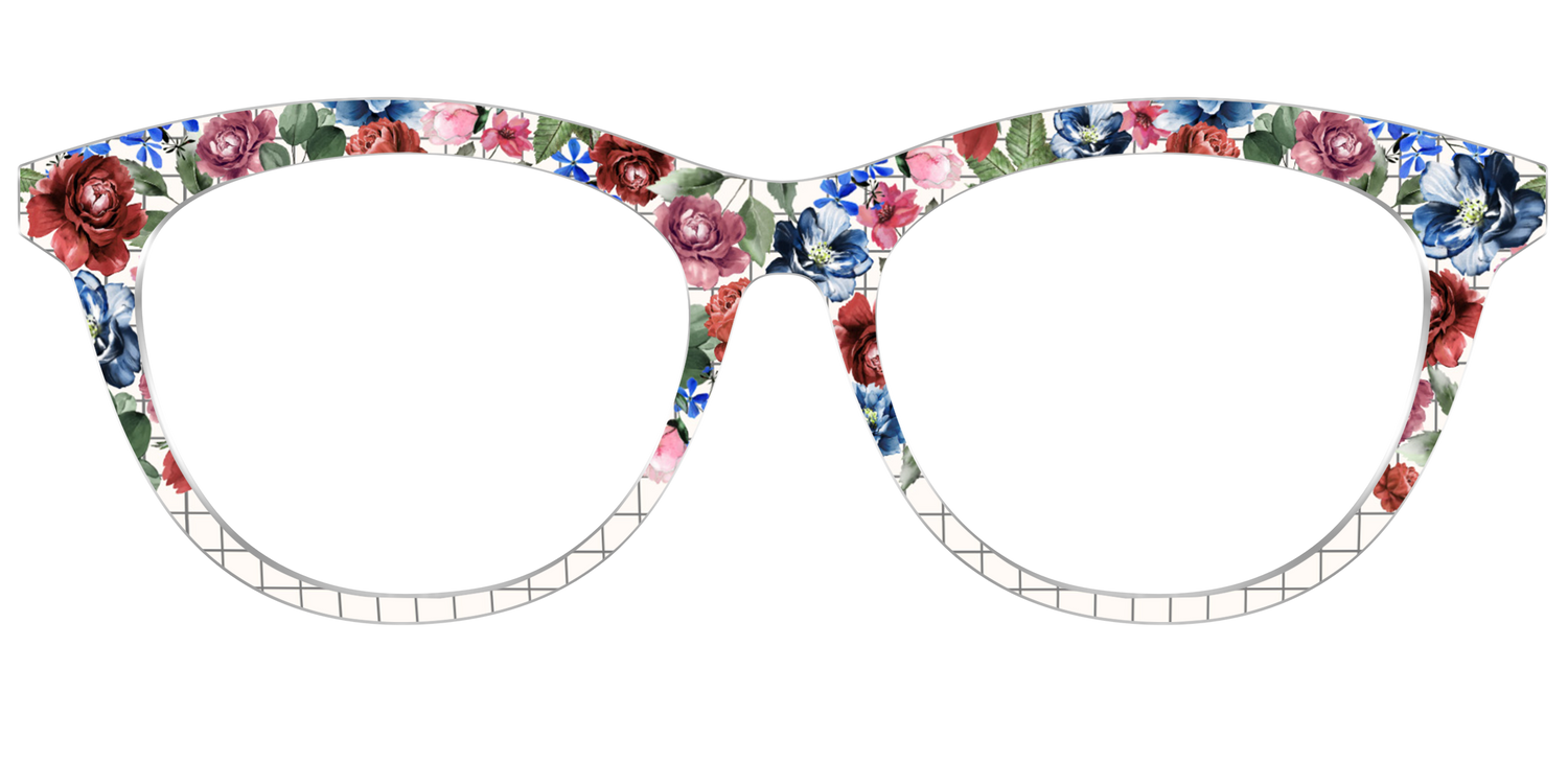 The Graph Paper Floral - Front Top Image - Pair Eyewear