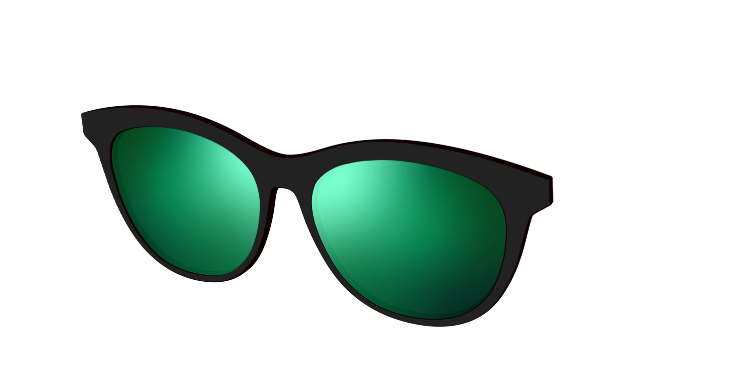 The Polarized Green Reflective Sun Top - Angle Top Image - Pair Eyewear