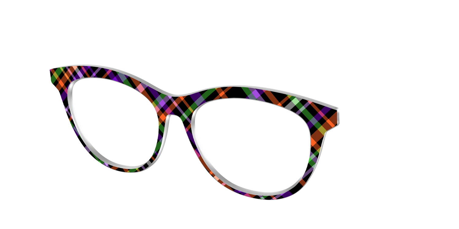 The Hexed Plaid - Angle Top Image - Pair Eyewear