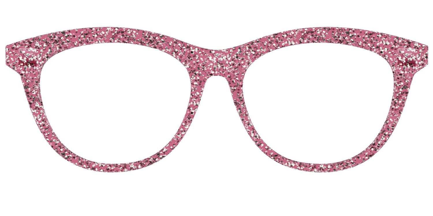 The Hot Pink Sparkle - Front Top Image - Pair Eyewear