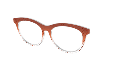 The Inferno Orange Gradient Crystal Polka Dots - Angle Top Thumbnail - Pair Eyewear