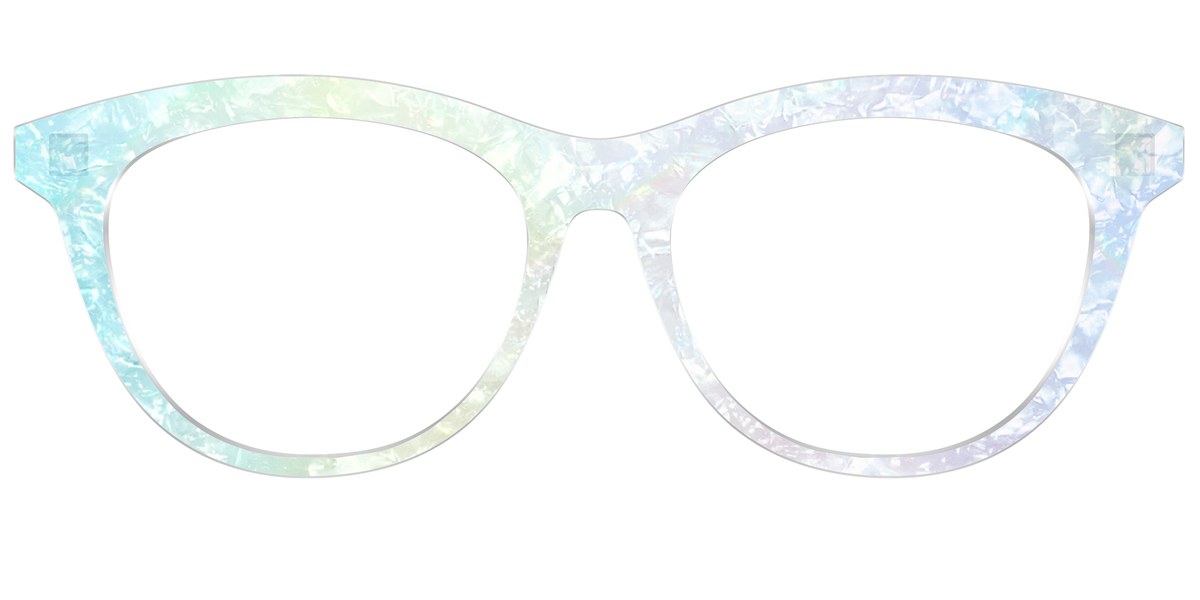 The Iridescent Pearl Marble Crystal - Front Top Image - Pair Eyewear
