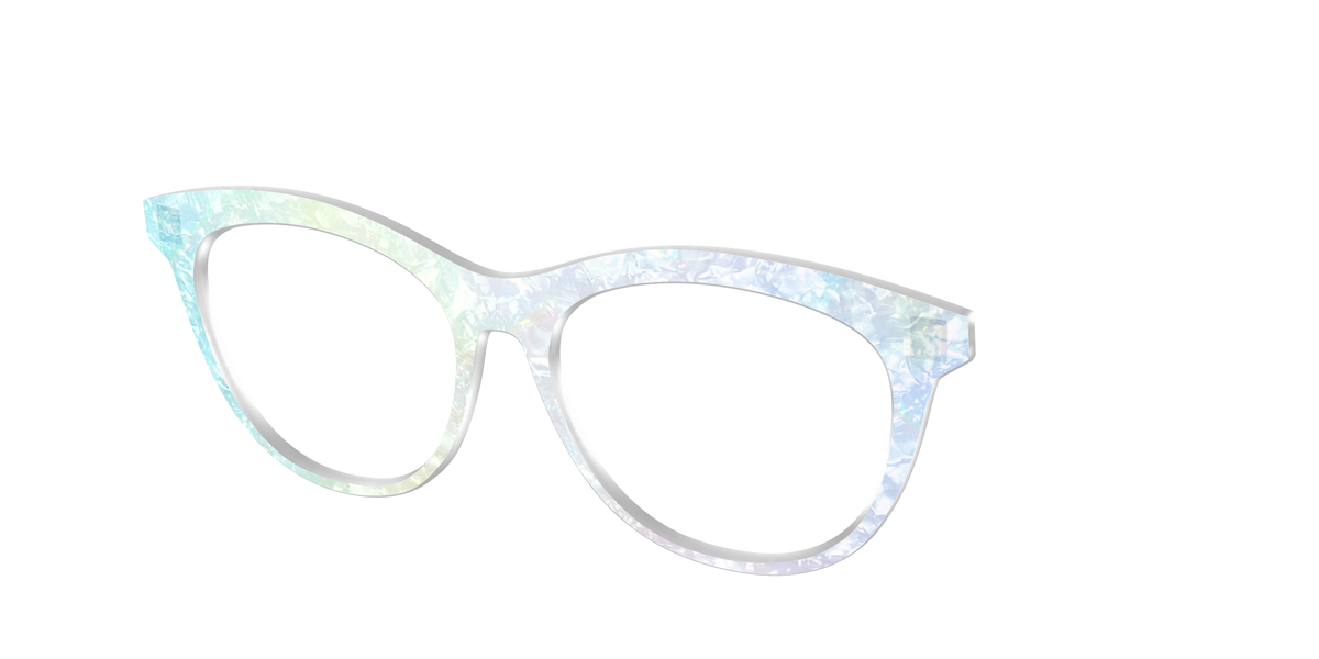 The Iridescent Pearl Marble Crystal - Angle Top Image - Pair Eyewear