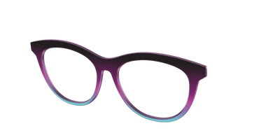 The Licorice to Seafoam Gradient - Angle Top Thumbnail - Pair Eyewear