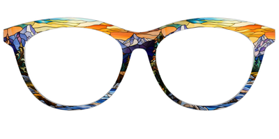 The Mountainscape Stained Glass - Front Top Thumbnail - Pair Eyewear