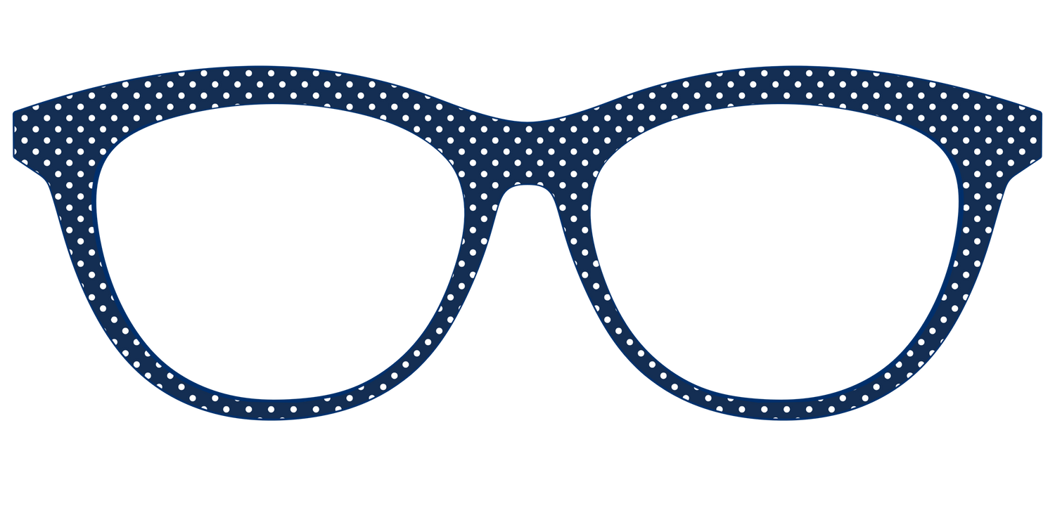 The Navy Pin Dot - Front Top Image - Pair Eyewear