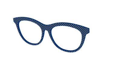 The Navy Pin Dot - Angle Top Thumbnail - Pair Eyewear