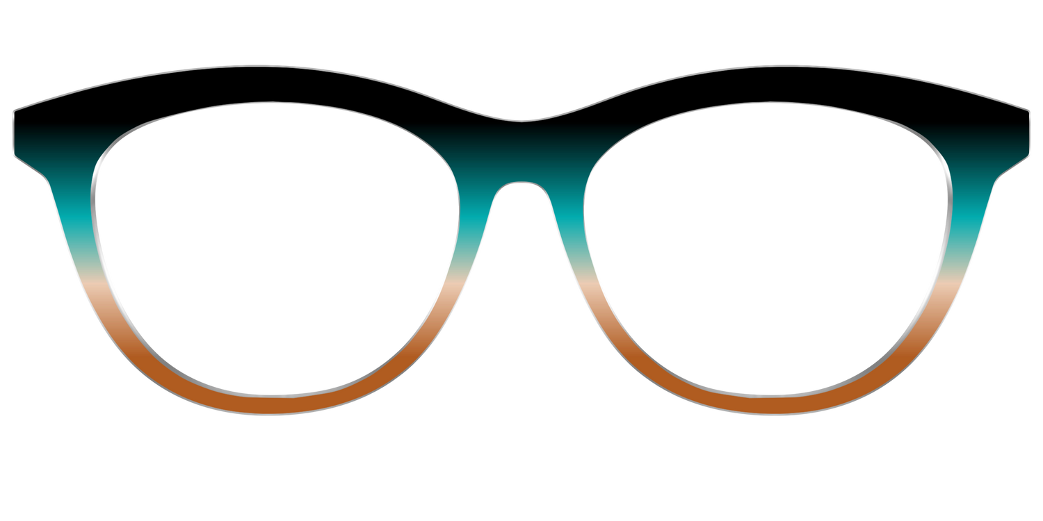 The Onyx to Rust Gradient - Front Top Image - Pair Eyewear