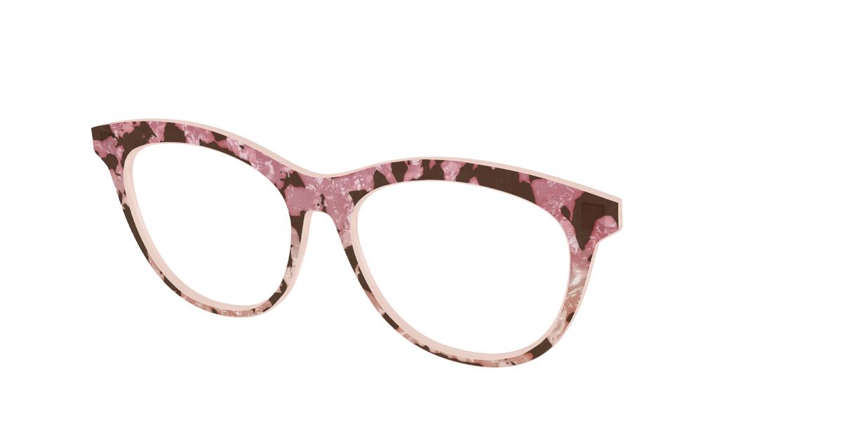 The Pale Peach Pearl Tortoise - Angle Top Image - Pair Eyewear