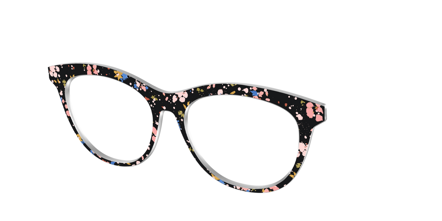 The Pallid Paint Splatter - Angle Top Image - Pair Eyewear