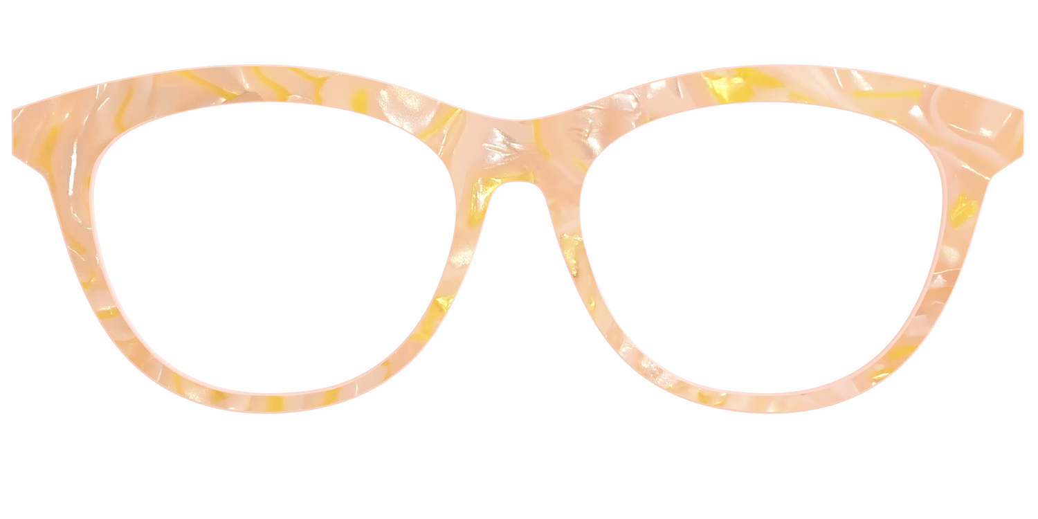 The Peach Creamsicle Pearl Marble - Front Top Image - Pair Eyewear