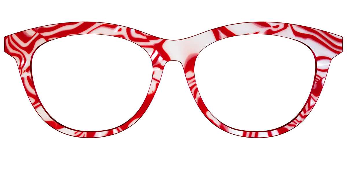 The Peppermint Swirl - Front Top Image - Pair Eyewear