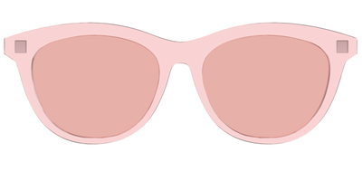 The Pink Crystal With Coral Pink Lens - Front Top Thumbnail - Pair Eyewear