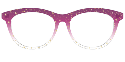 The Pink Ombre Gold Foil Crystal - Front Top Thumbnail - Pair Eyewear
