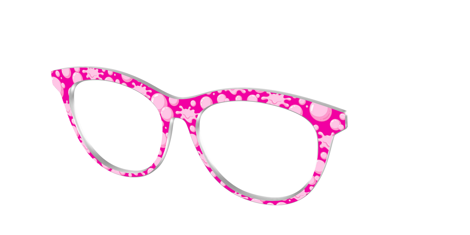 The Pink Pop Bubbles - Angle Top Image - Pair Eyewear