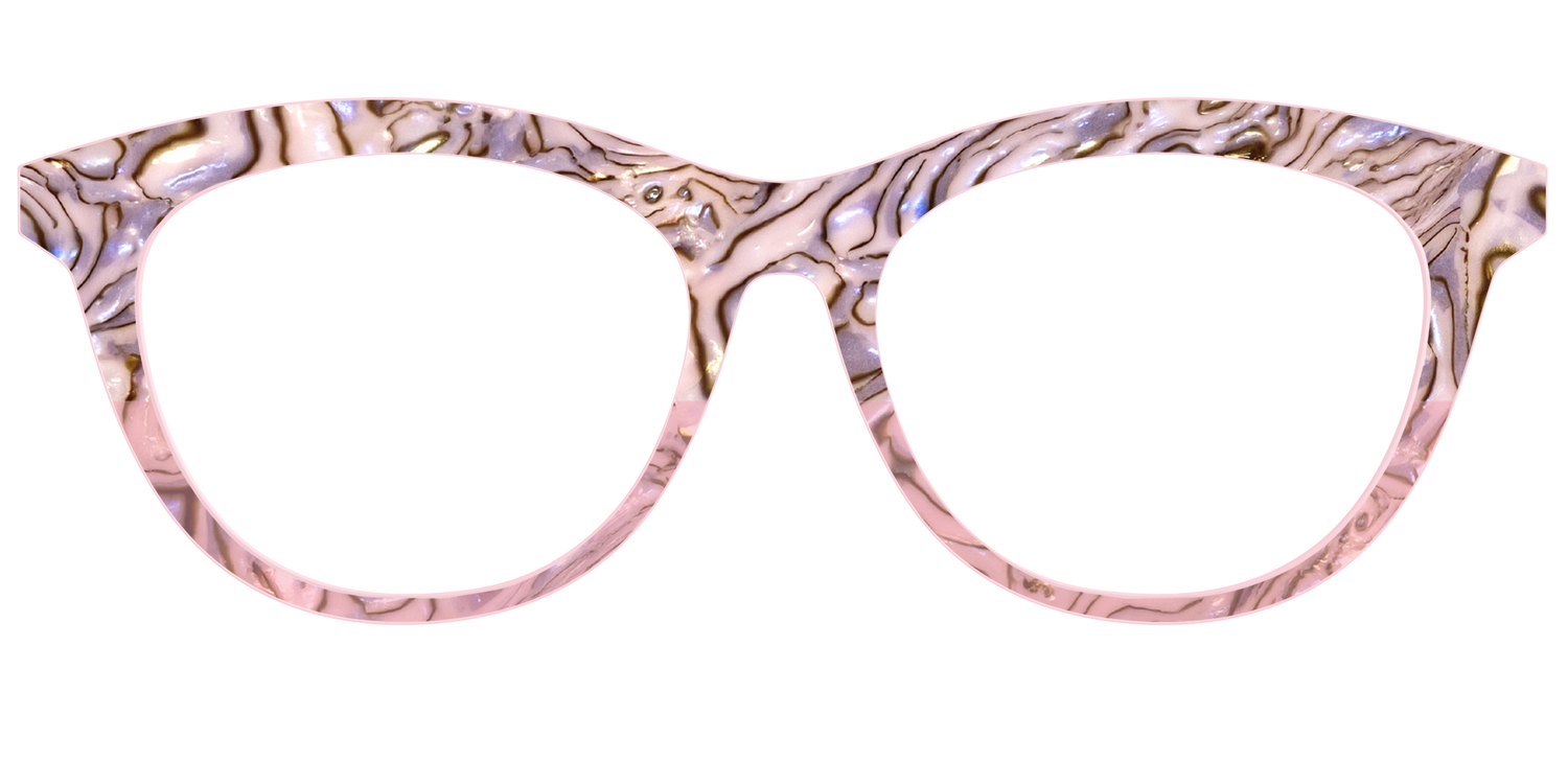 The Pink Conch Shell Pearl Crystal Split - Front Top Image - Pair Eyewear