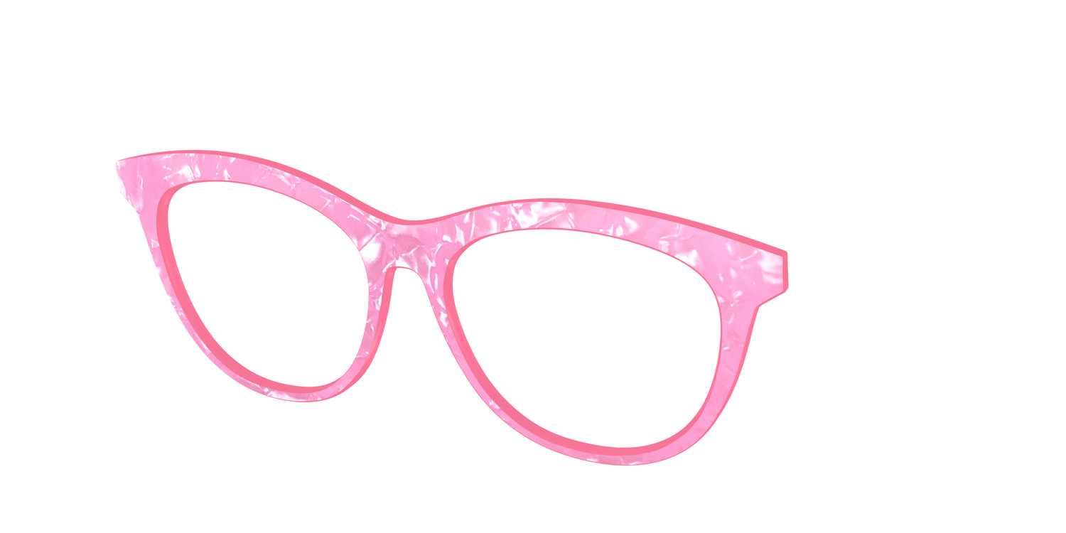 The Pink Tourmaline Pearl Marble - Angle Top Image - Pair Eyewear