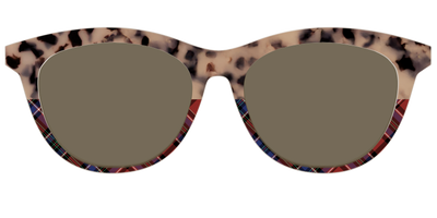 The Polarized Cookie Dough Tortoise & Plaid Split Sun Top - Front Top Thumbnail - Pair Eyewear