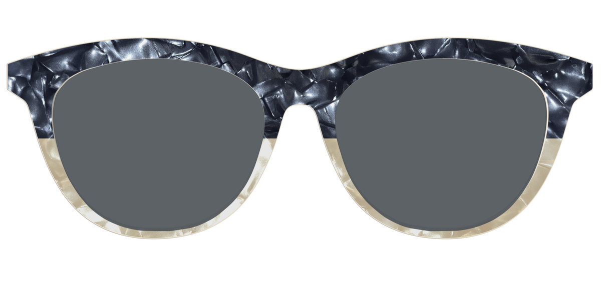 The Polarized Navy to Taupe Pearl Split Sun Top - Front Top Image - Pair Eyewear