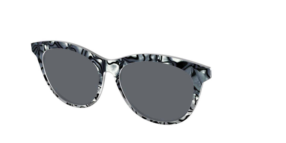 The Polarized Zebra Pearl Split Sun Top - Angle Top Image - Pair Eyewear