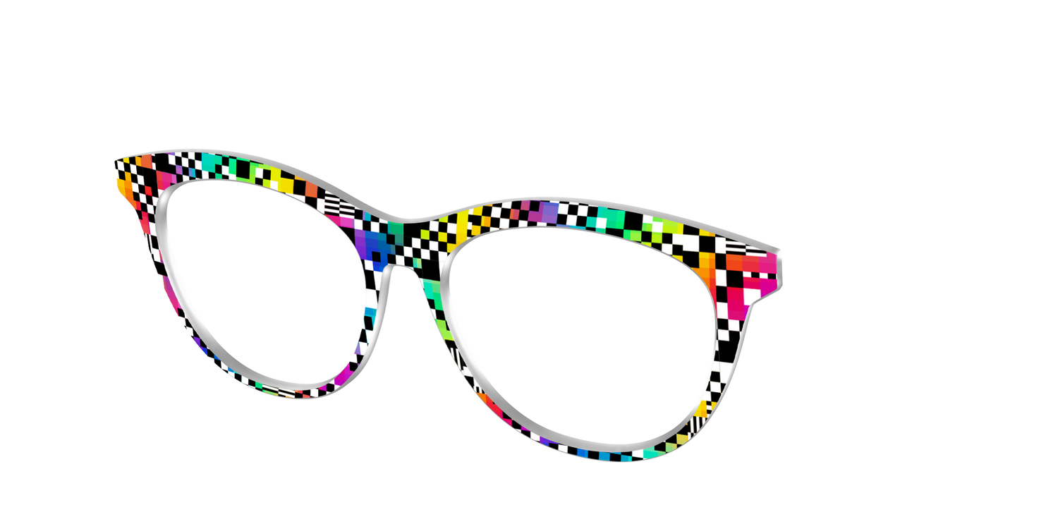 The Prismatic Check - Angle Top Image - Pair Eyewear
