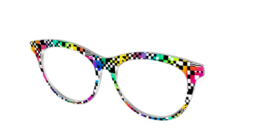 The Prismatic Check - Angle Top Thumbnail - Pair Eyewear