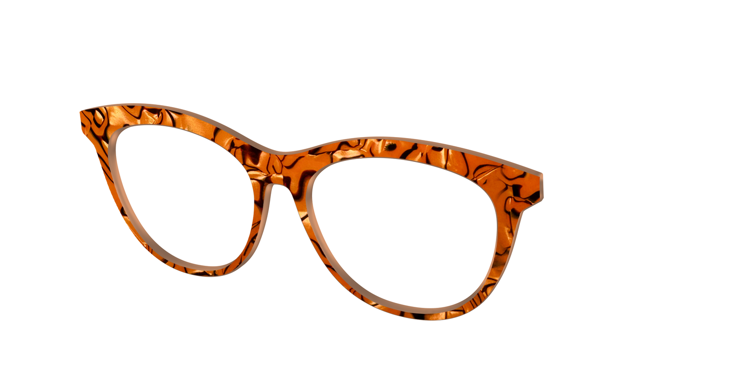 The Pumpkin Pearl Swirl - Angle Top Image - Pair Eyewear