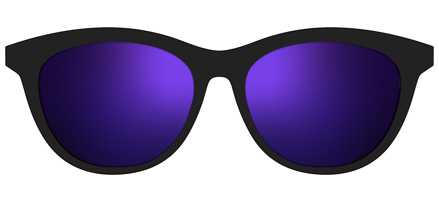 The Polarized Purple Reflective Sun Top - Front Top Image - Pair Eyewear