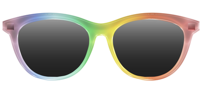 The Polarized Rainbow Gradient Sun Top - Front Top Thumbnail - Pair Eyewear