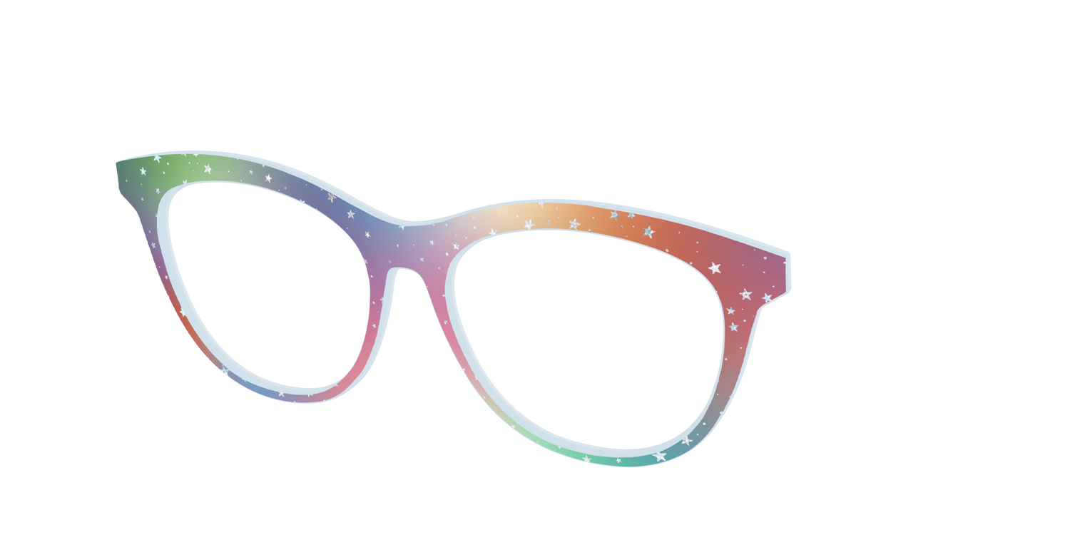 The Rainbow Holographic Celestial - Angle Top Image - Pair Eyewear