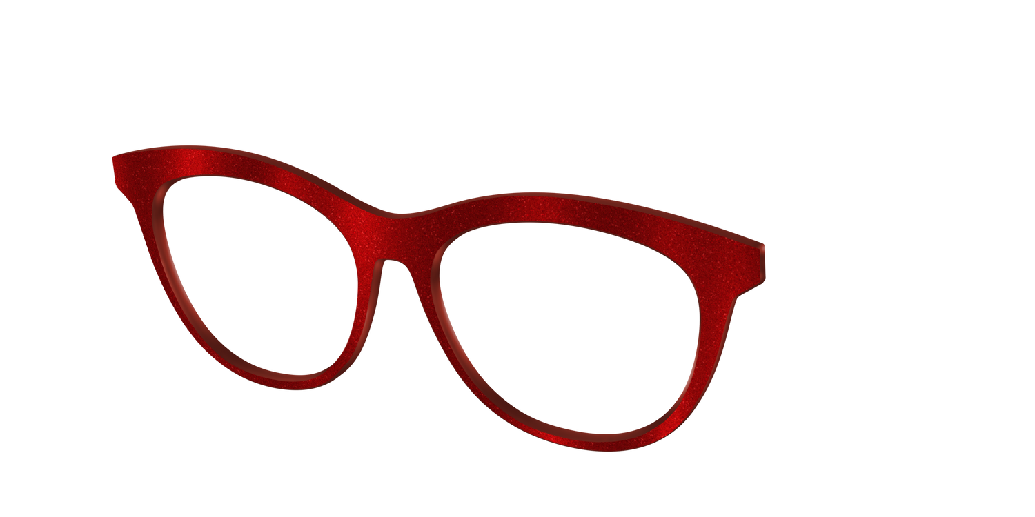 The Red Shimmer - Angle Top Image - Pair Eyewear
