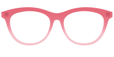 The Red to Coral Gradient Crystal - Front Top Thumbnail - Pair Eyewear