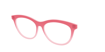 The Red to Coral Gradient Crystal - Angle Top Thumbnail - Pair Eyewear