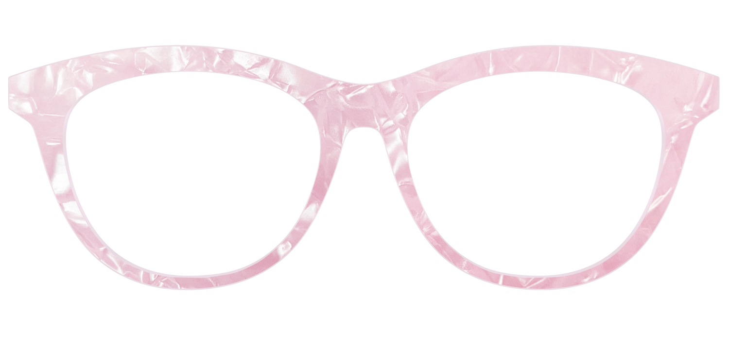 The Rose Quartz Pearl Marble - Front Top Image - Pair Eyewear
