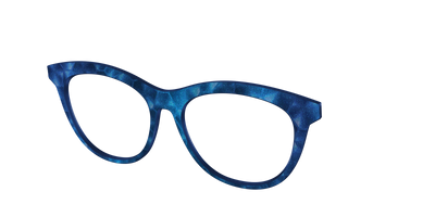 The Shimmering Cobalt Hexagons - Angle Top Thumbnail - Pair Eyewear