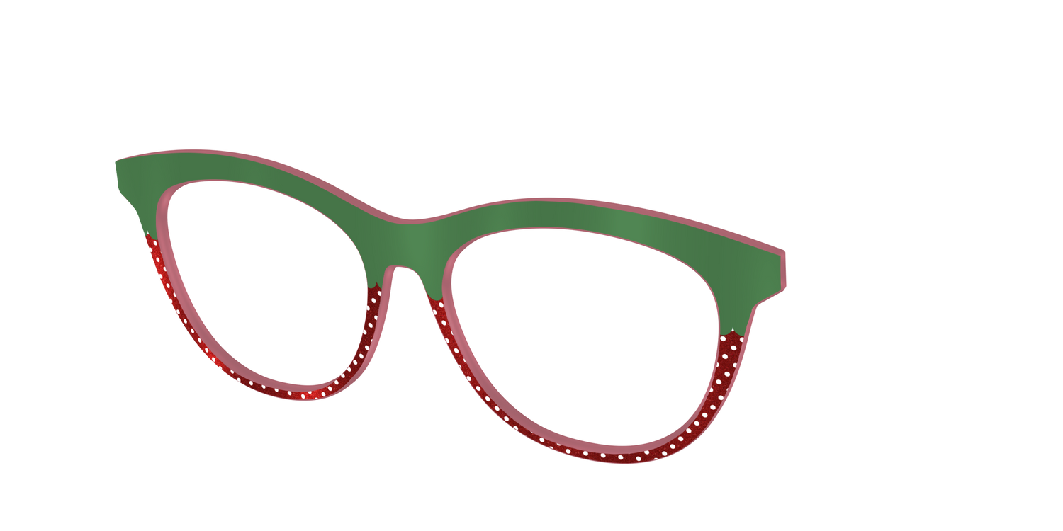 The Shimmer Strawberry - Angle Top Image - Pair Eyewear