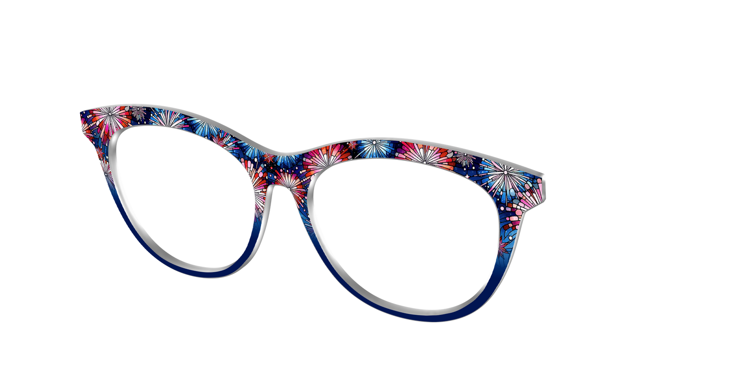 The Stained Glass Fireworks - Angle Top Image - Pair Eyewear