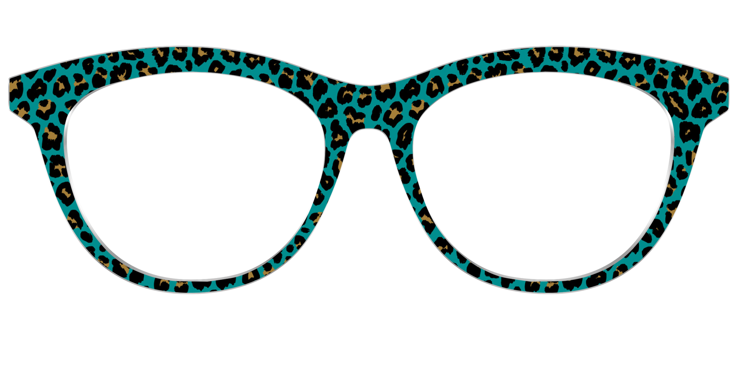 The Teal Leopard - Front Top Image - Pair Eyewear